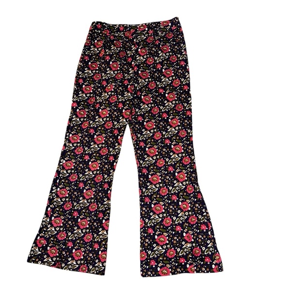 MILLE Anita primrose Floral cropped flare high rise size medium NWT - Picture 2 of 5